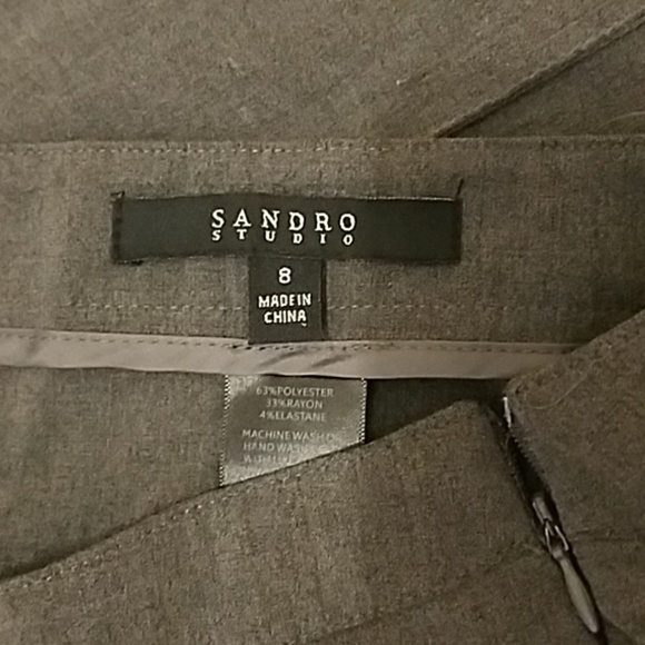 Pretty Grey Pencil Skirt with Flair sz 8 - Picture 3 of 3